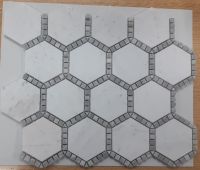 Hexagon Deco Milky White Honed 10.75 x 12.5 Hexagon Deco Milky White Honed 10.75 x 12.5